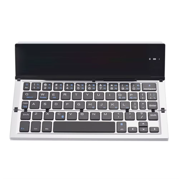 BOW Folding Keyboard Wireless Rechargeable Foldable Bluetooth Keyboard Pocket Keyboard with Pocket Size for Phone Ipad